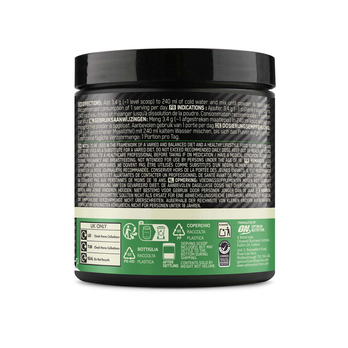 Optimum Nutrition Micronised Creatine Monohydrate Powder, 634g