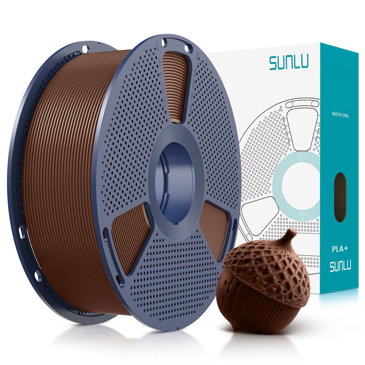 SUNLU PLA+ 3D Printer Filament, Tougher PLA Plus Filament 1.75mm, 1KG Black