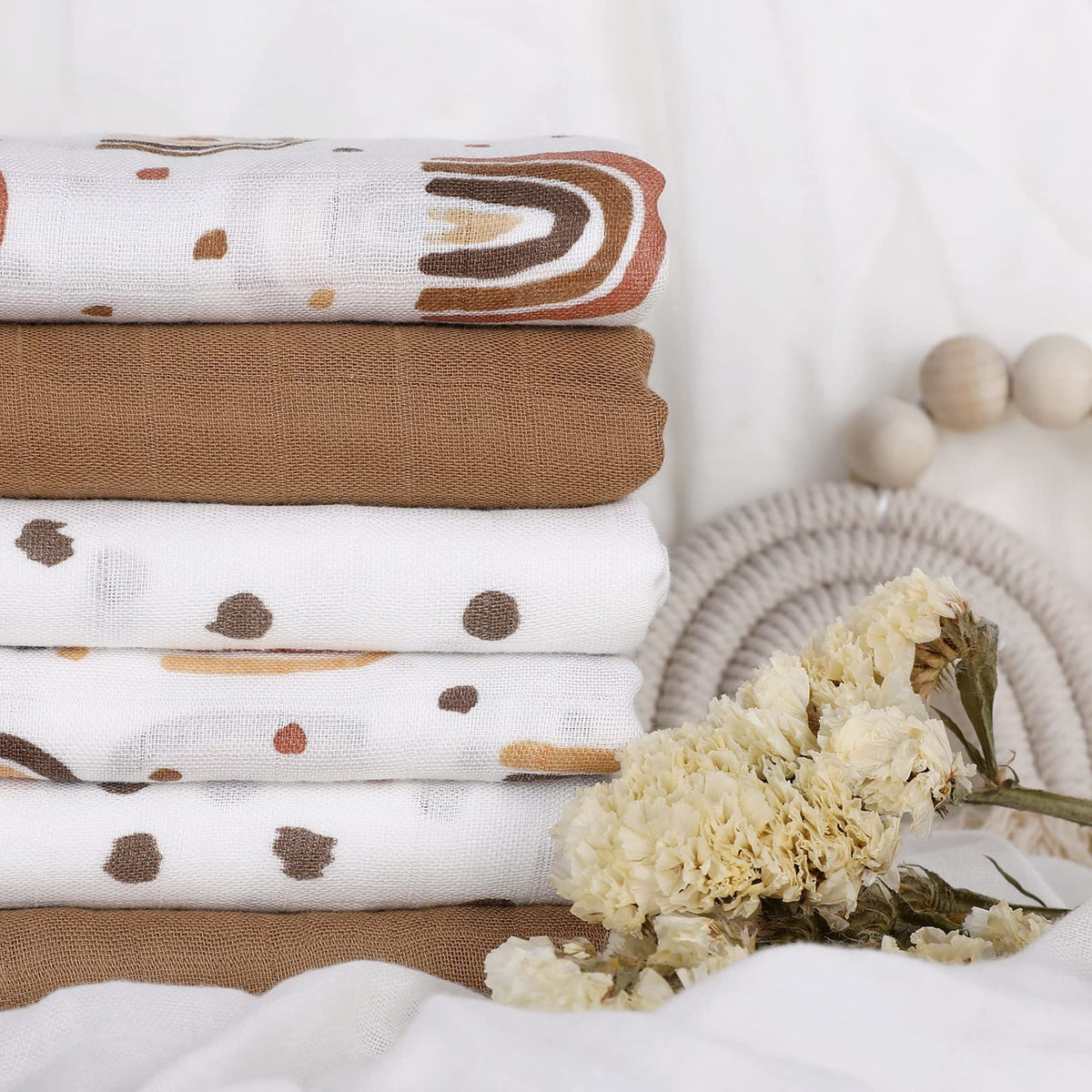 GLLQUEN BABY Muslin Squares Cloth for Baby 6pack 70cm x 70cm