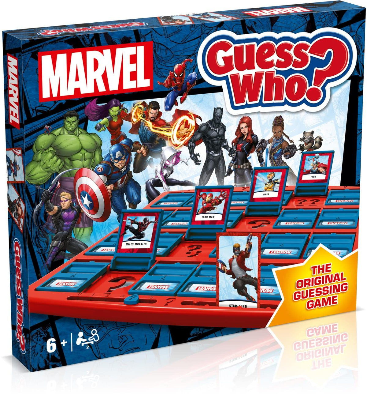 Winning Moves Super Mario Guess Who? Board Game, Play with classic Nintendo characters including Mario, Luigi, Peach, Bowser, and Donkey Kong, 2 players makes a great gift for ages 3 plus