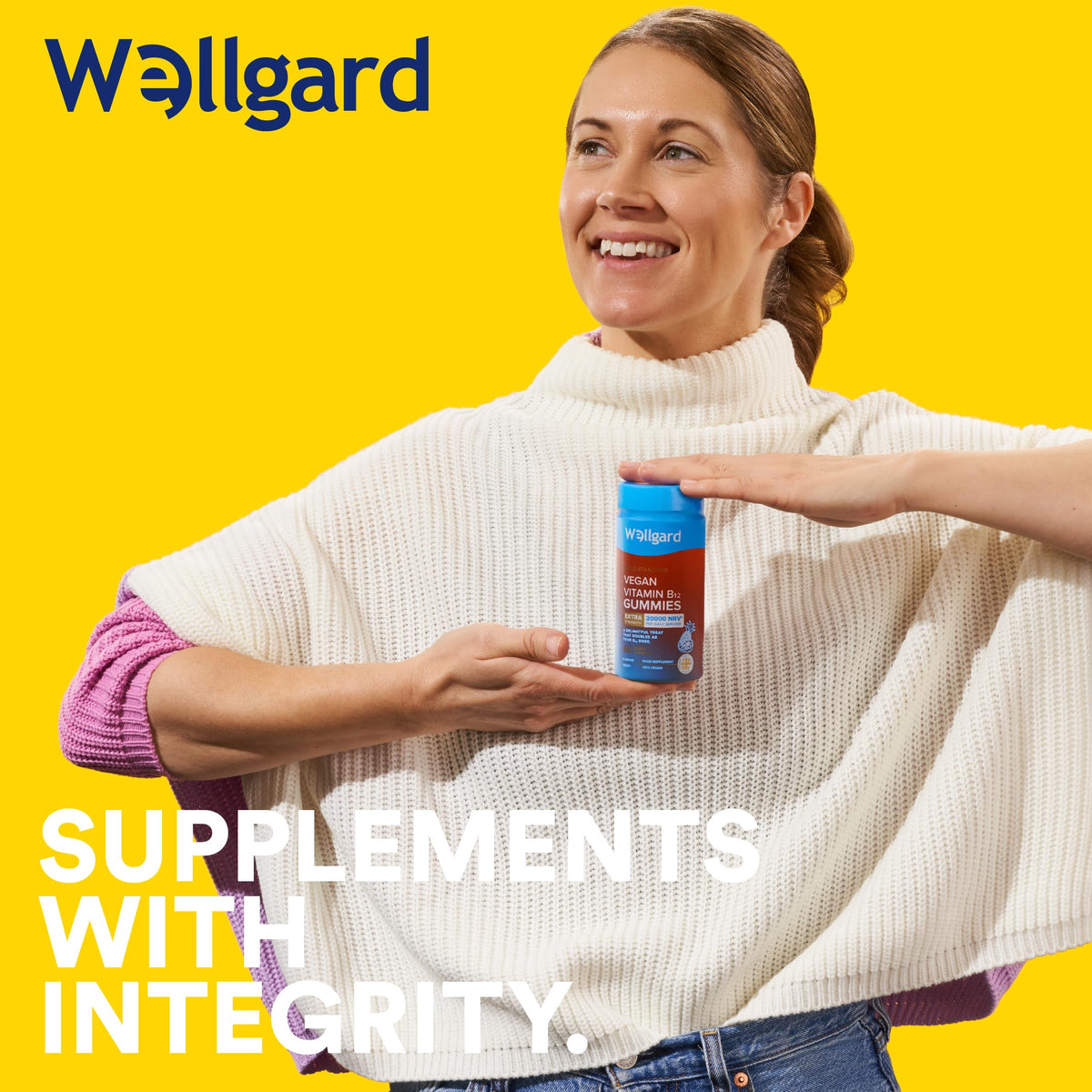 Wellgard Kids Calcium & D3 Gummies - 2 Month Supply - Vegan Chewable Calcium and Vitamin D3 Gummies, Mixed Berry Flavour