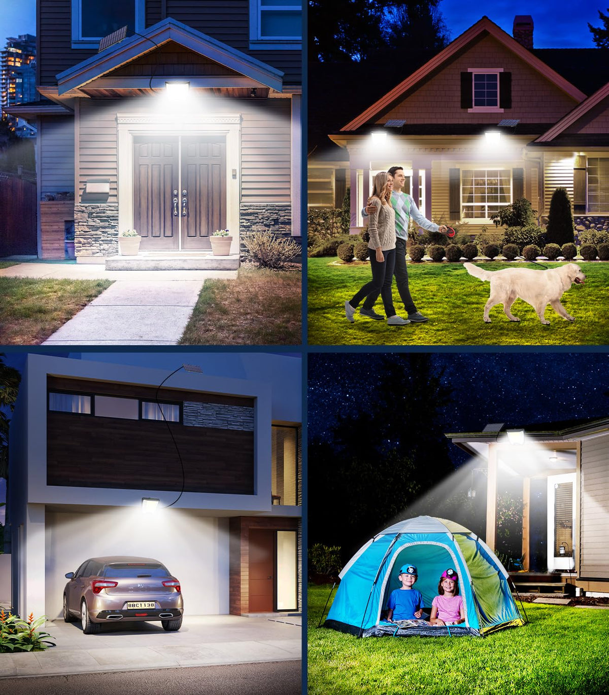 Outdoor Solar Powered Security Lights - 288 LED Solar Outdoor Garden Light