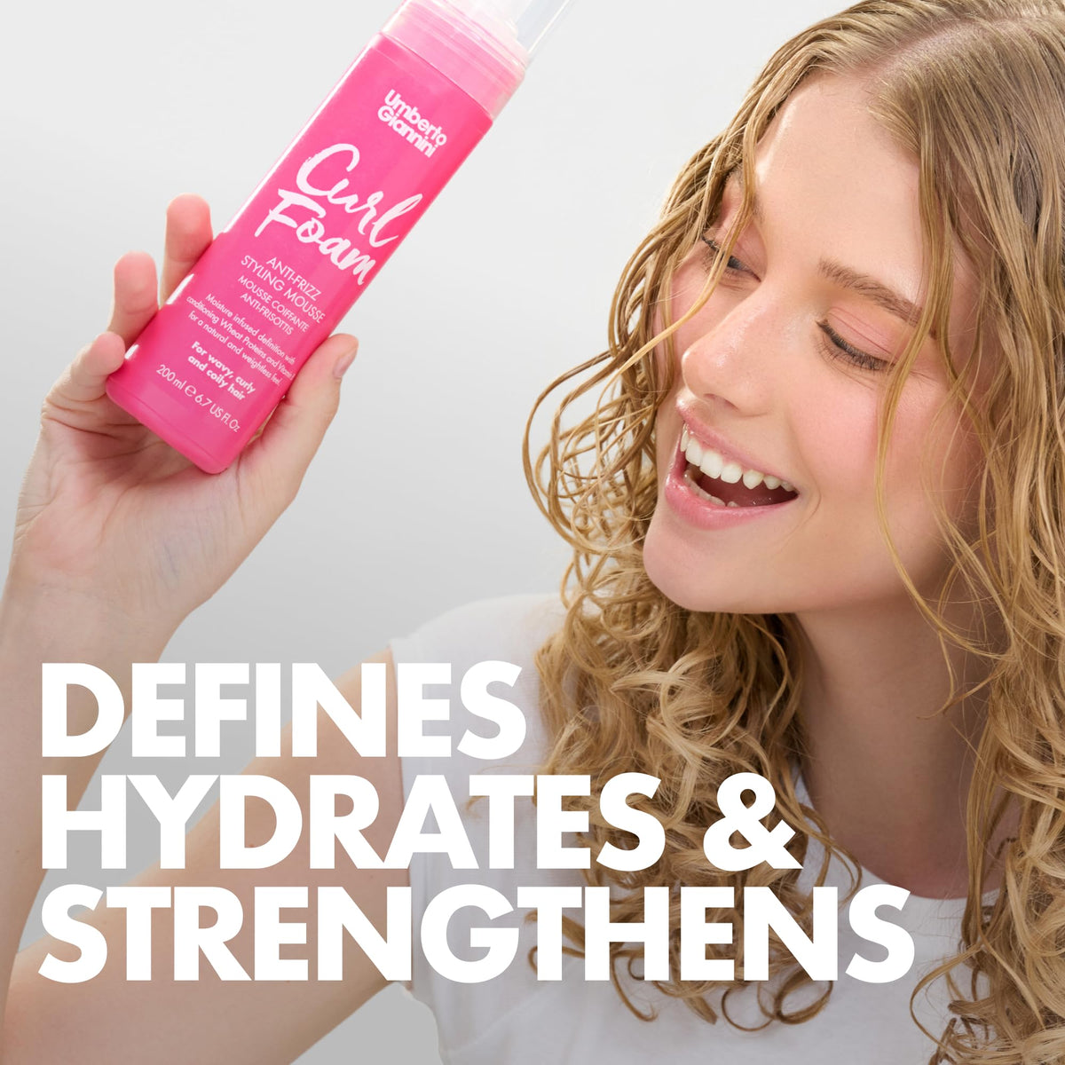 Umberto Giannini Curl Jelly Scrunching Jelly & Creme De Curl Control Cream Duo for Curly or Wavy Hair, Vegan & Cruelty Free, 2 Pack