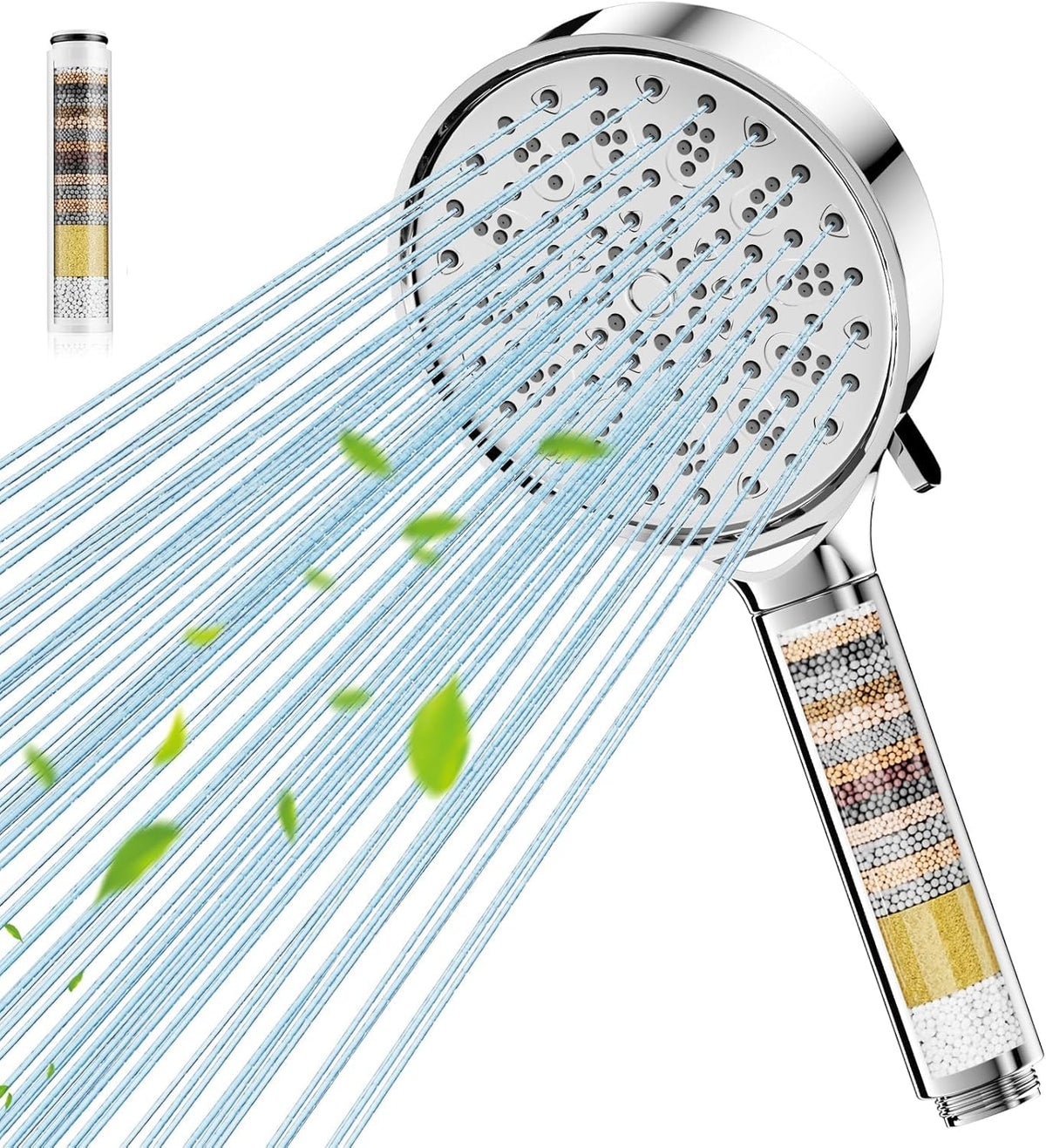 Cobbe Hard Water Filter Shower Head with 1.5m Hose and Holder