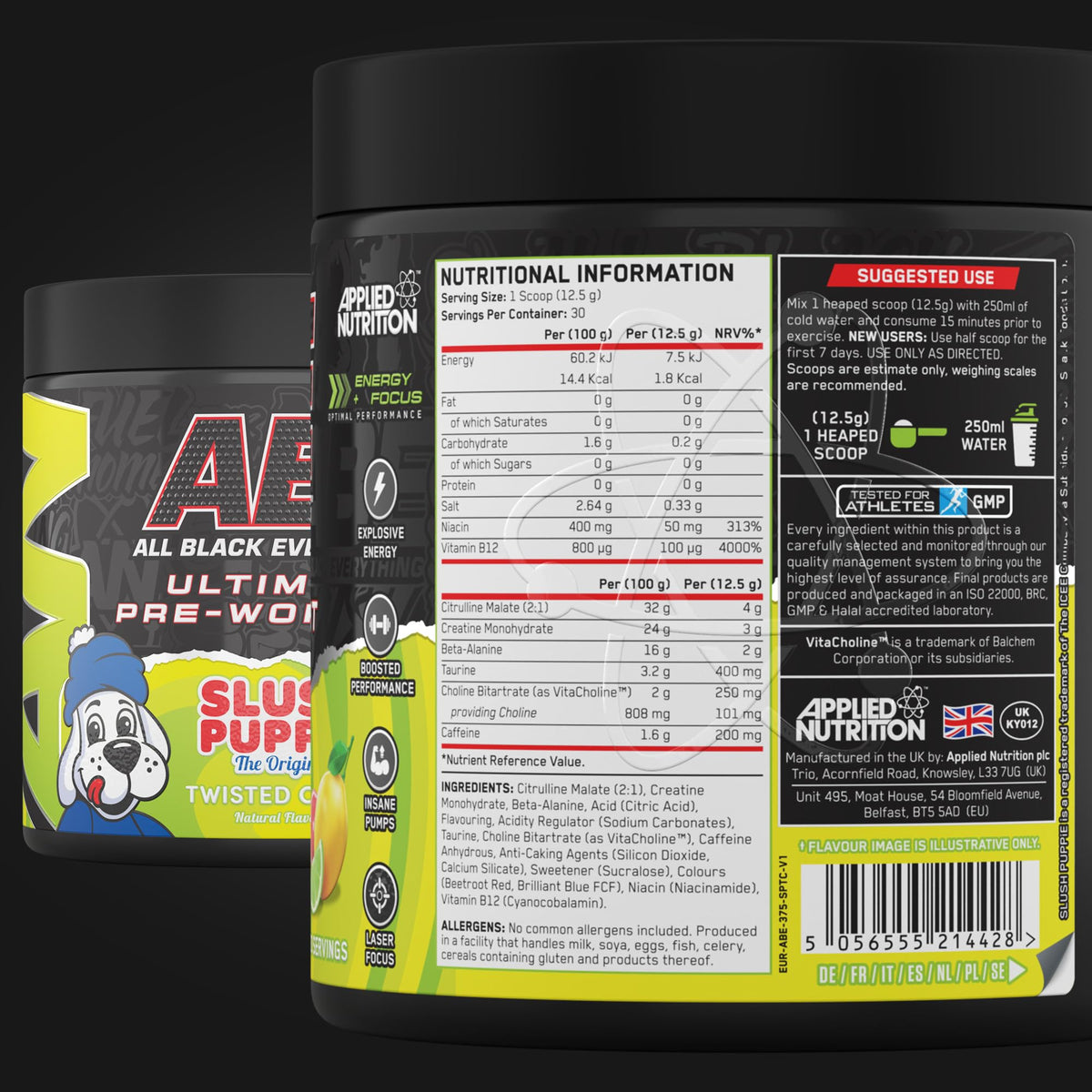 Applied Nutrition ABE Pre Workout Powder Tropical 375g