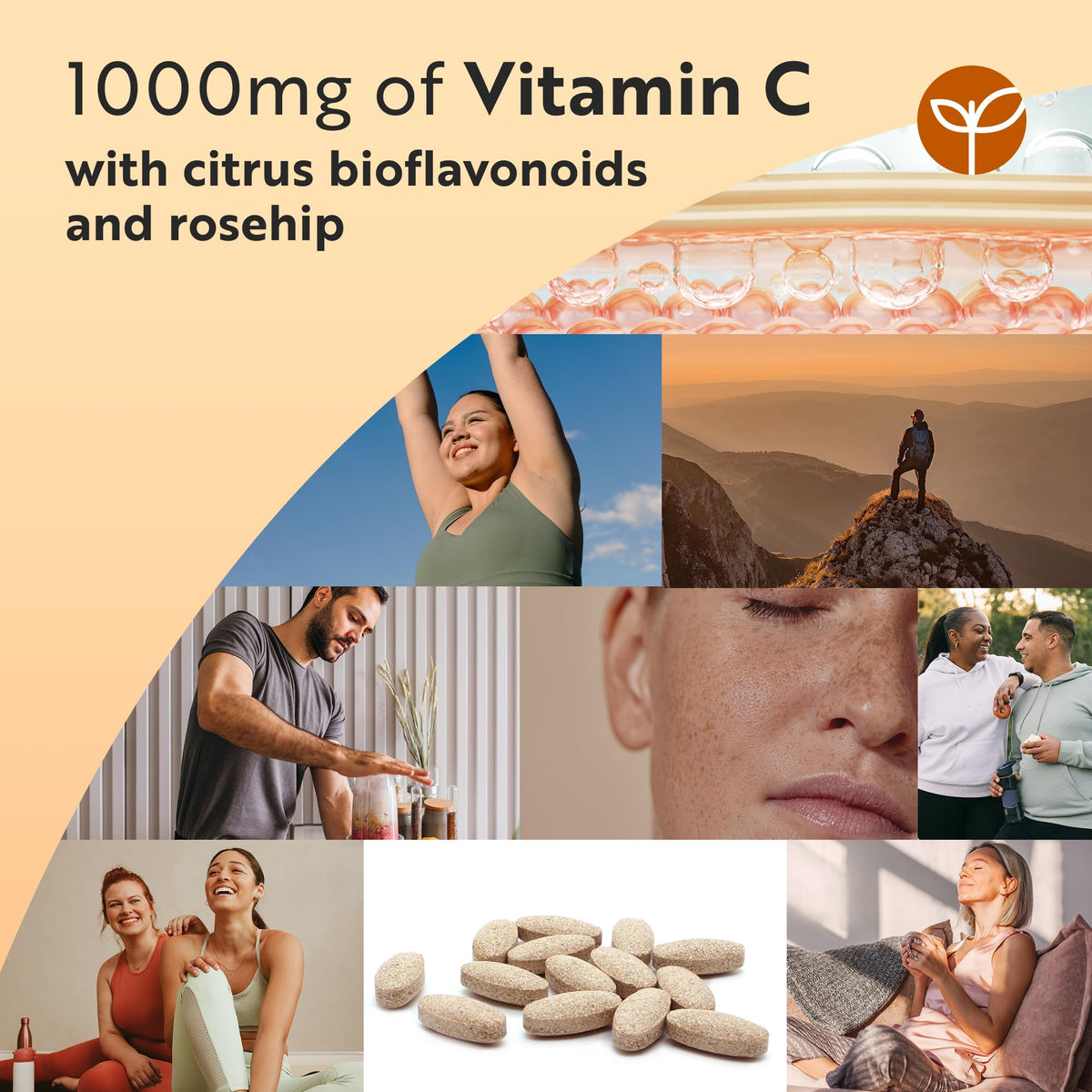 Nutravita Vitamin C 1000mg Tablets - 180 1000mg Vitamin C Tablets, 6 Months