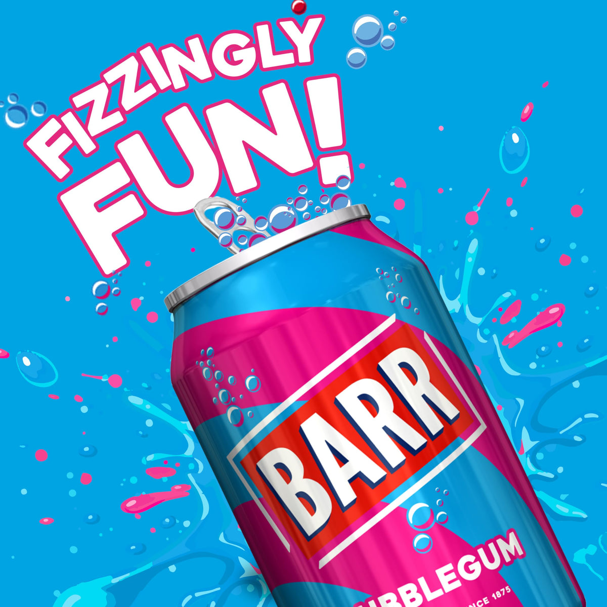 Barr Cream Soda Zero Sugar Sparkling Soft Drink, 24 Pack, 330ml Cans