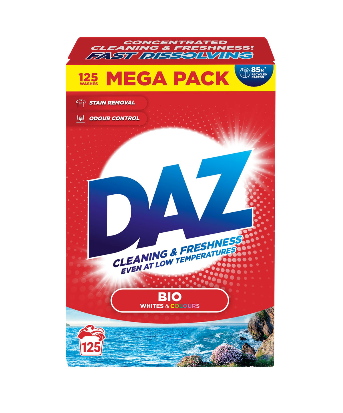 Daz Cherry Blossom Washing Powder 120 Washes, Bio Laundry Detergent