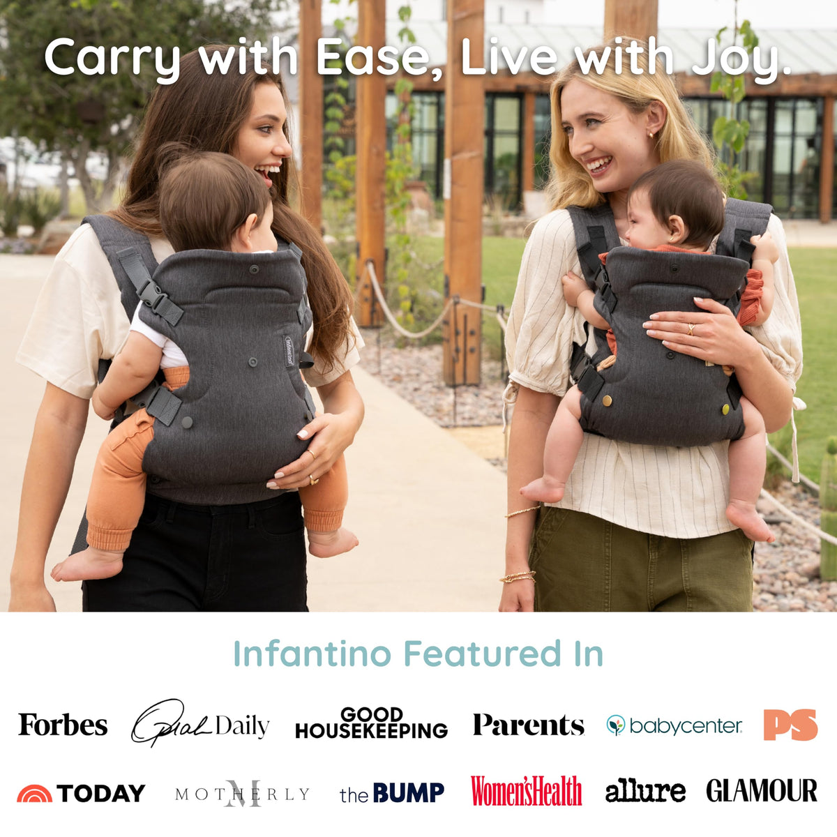Infantino Flip Advanced 4-in-1 Baby Carrier - Ergonomic, Convertible, Face-in and Face-Out Front and Back Baby Carrier for Newborn to Toddler 3,6-14,5kg, Grey