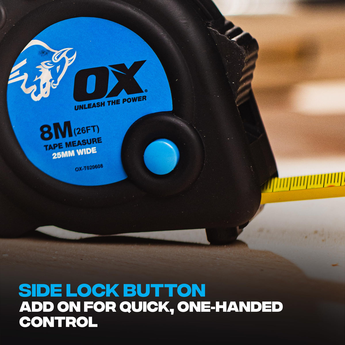 OX Trade 8m Tape Measure Twinpack - Metric & Imperial, Nylon Coated Blade