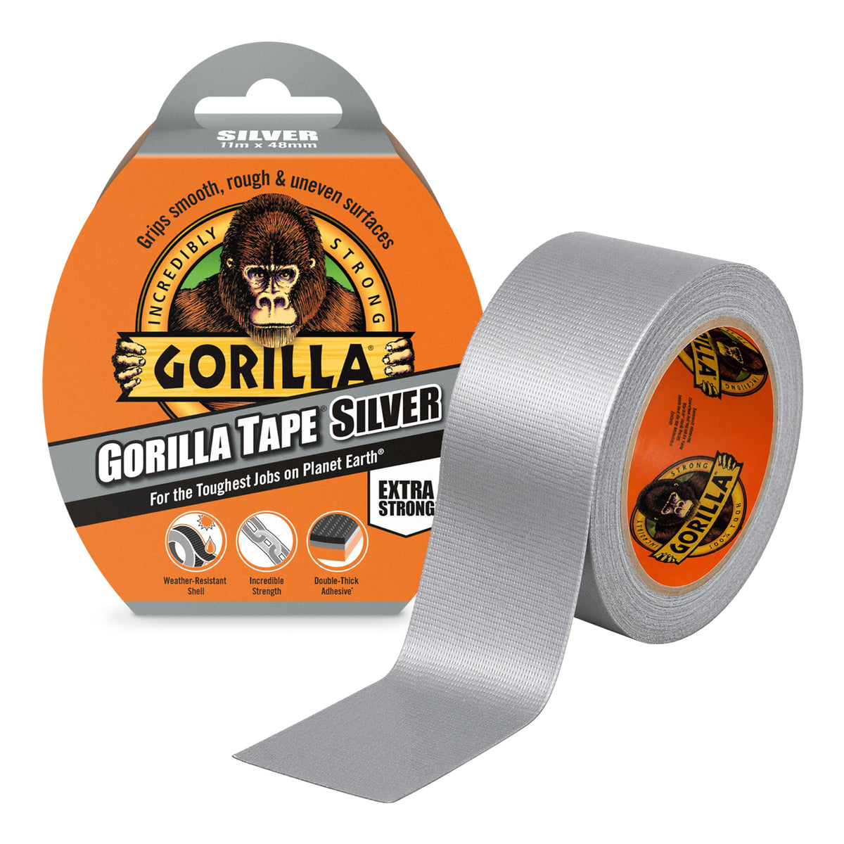 Gorilla GOR3049001 Tape Duct Tape Black 48mm x 11m