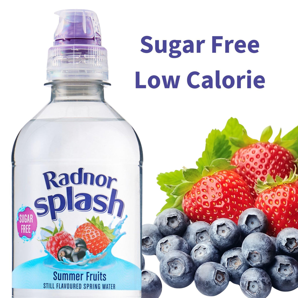Radnor Splash Flavoured Water Sugar Free 500ml - Pack of 24 (Strawberry)