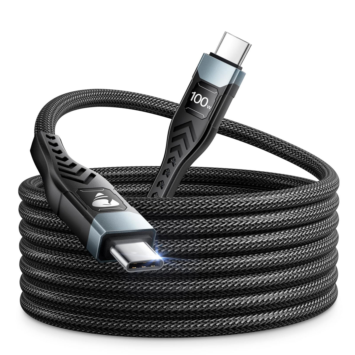 USB-C to C 1M 100W PD3.0 Fast Charging Cable - Compatible with MacBook Pro, iPad Air, iPhone 15, Samsung S23/S22/S21 Ultra, Pixel 7/6, Switch, PS5