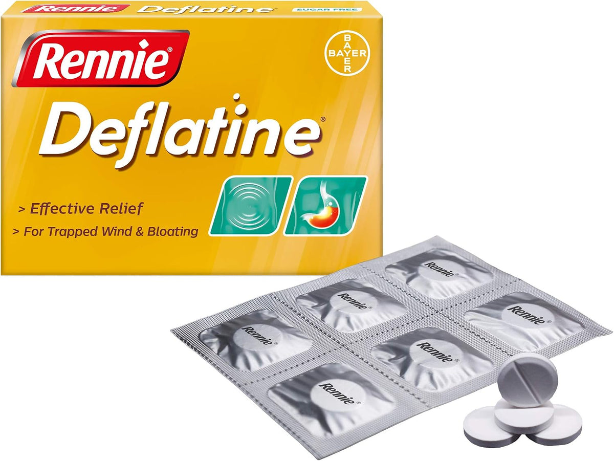 Rennie Deflatine Tablets for Heartburn, Indigestion and Trapped Wind 36ct