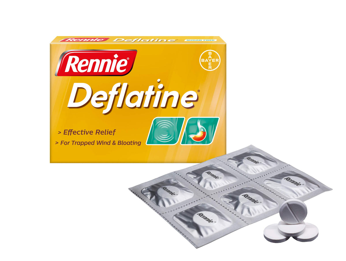 Rennie Deflatine Tablets for Heartburn, Indigestion and Trapped Wind 36ct