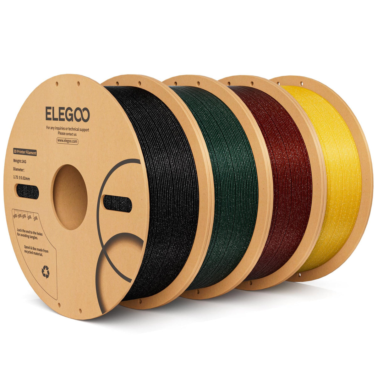 ELEGOO Silk PLA Filament 1.75mm Blue Purple 1KG, Shiny Dual Colours 3D Filament Dimensional Accuracy +/- 0.05mm, 1kg Spool(2.2lbs) Fits for Most FDM 3D Printers