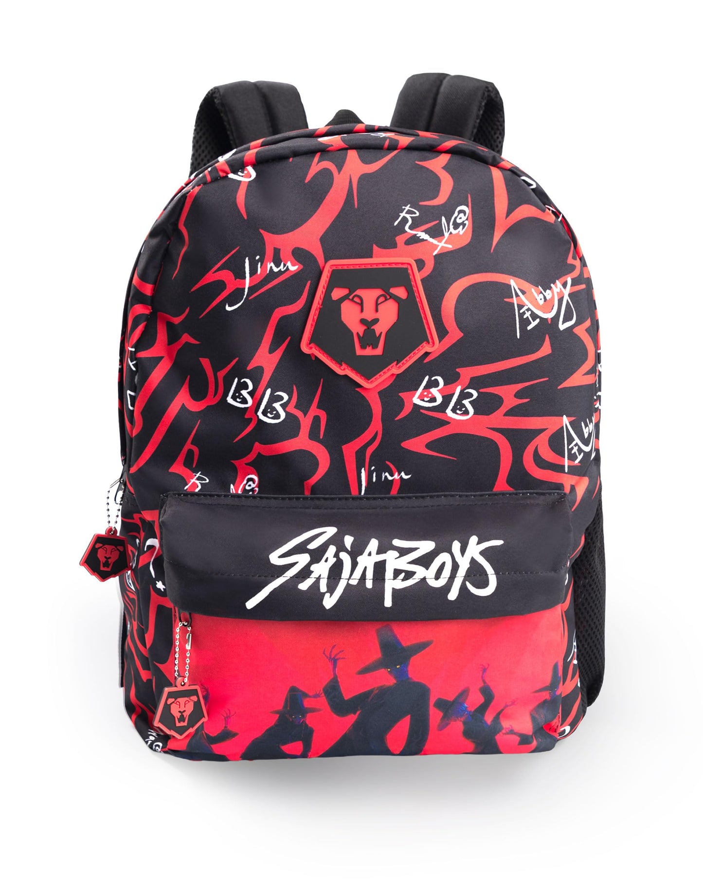 KPop Demon Hunters K-Pop Demon Hunters Derpy Tiger Blue Backpack | Kids School Bag with Front Zip Pocket | Padded Shoulder Straps & Chest Strap | K-Pop Demon Hunters Merch