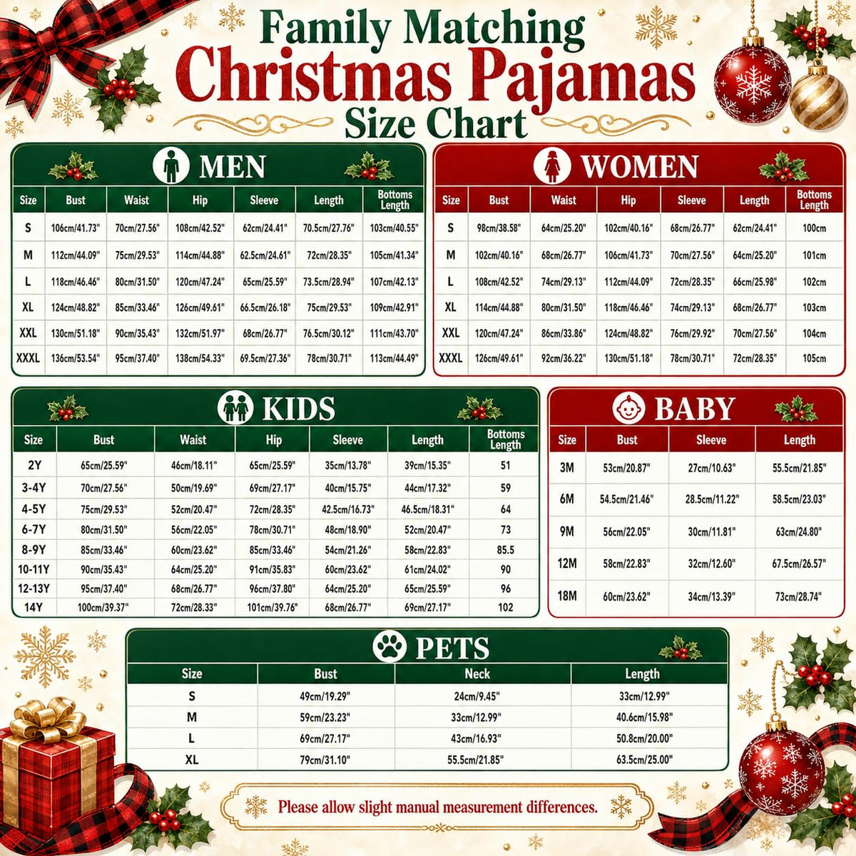 Family Christmas Pyjamas Set Mens Womens Cartoon Printed Xmas Matching Pjs