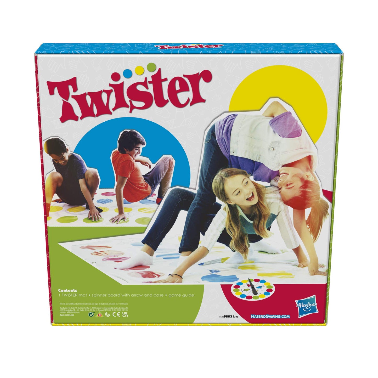 Hasbro Gaming Twister Game, Family and Kids Party Game, Twister Board Game Ages 6 and Up, Indoor and Outdoor Classic Game - English Version