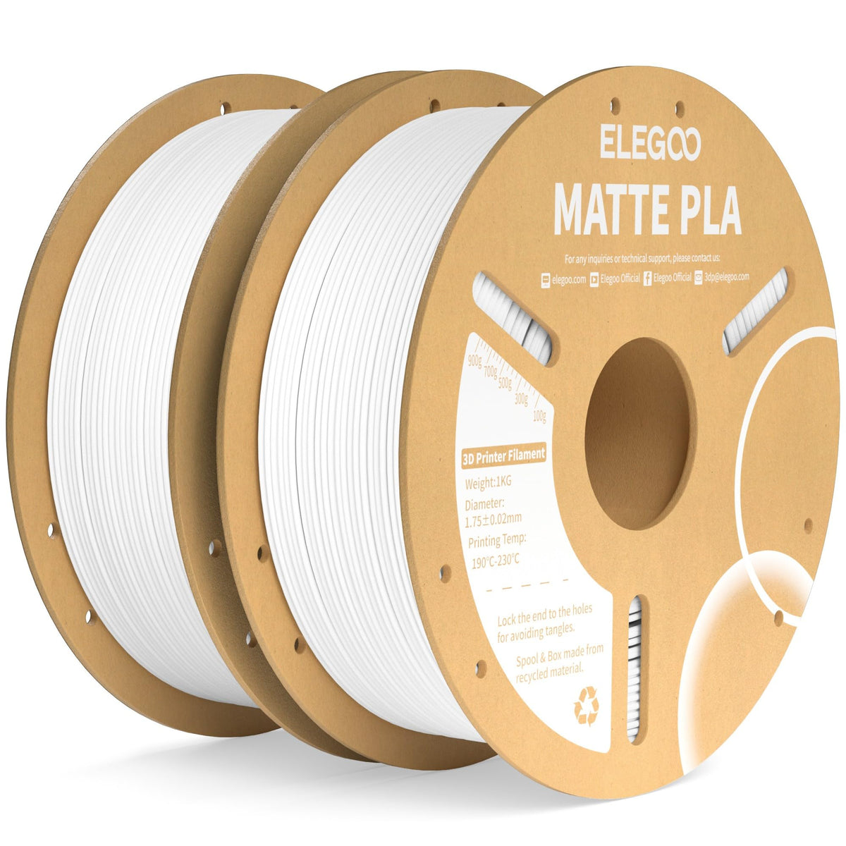 ELEGOO Matte PLA 3D Printer Filament Lavender Purple 1KG 1.75mm