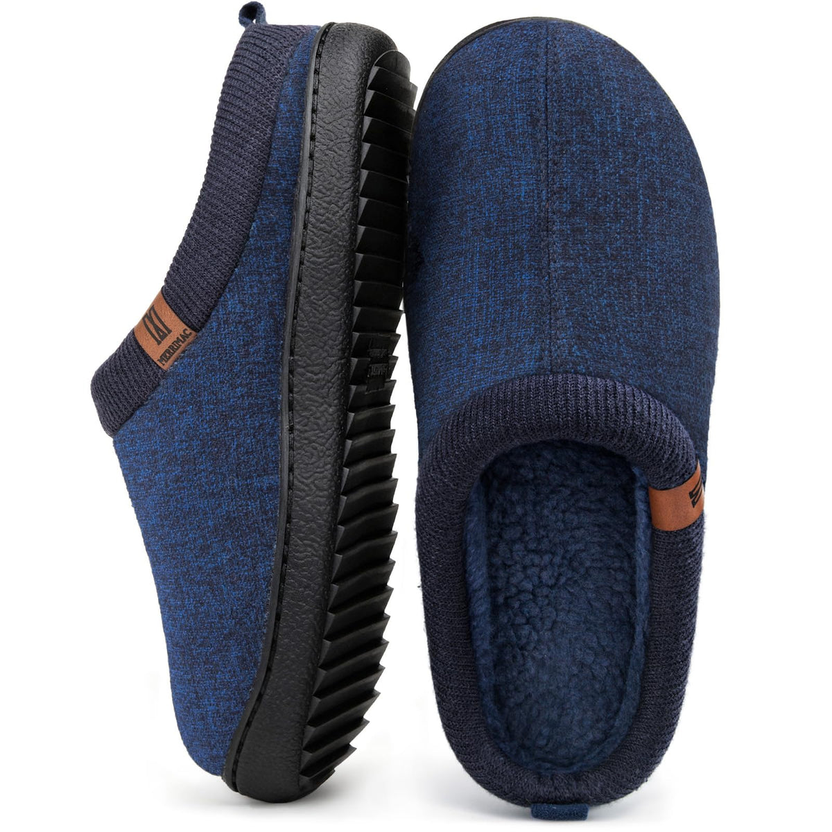 MERRIMAC Men's Slip-on Slippers Memory Foam Non-slip Indoor House Shoes