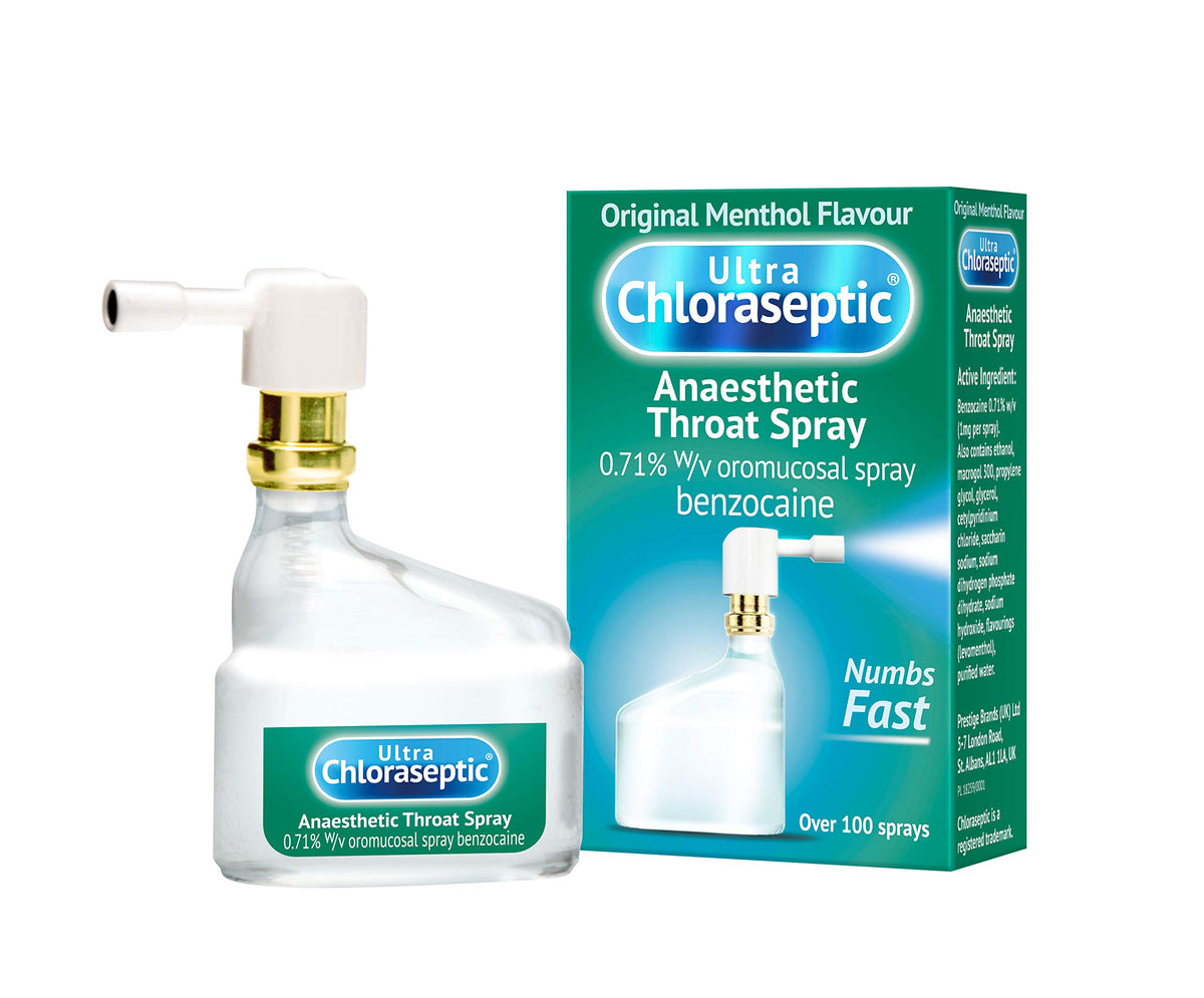 Ultra Chloraseptic Honey and Lemon, Sore Throat Pain Relief Spray 15ml
