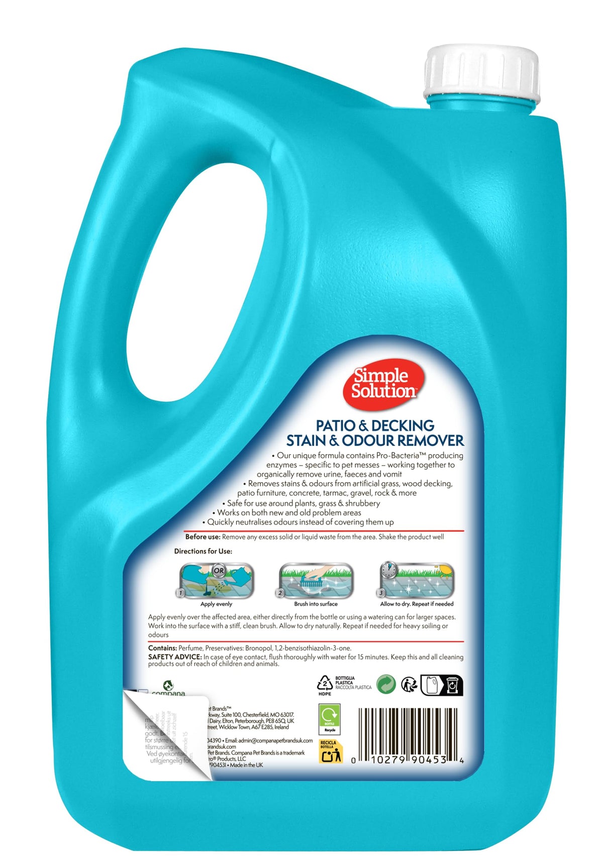 Simple Solution Pet Stain and Odour Remover for Cats 4 litre