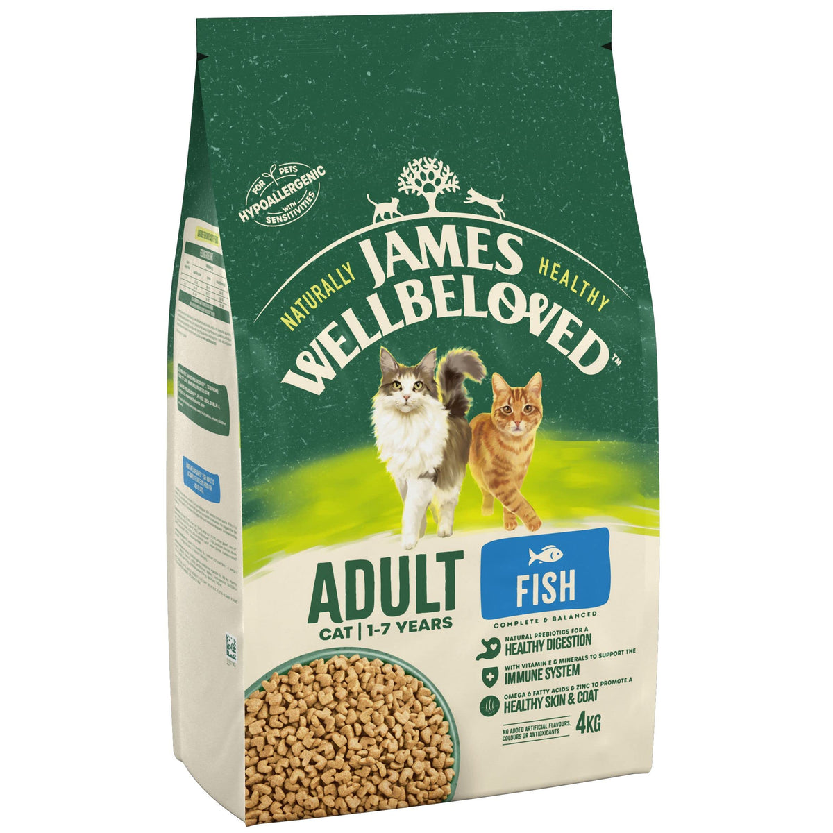 James Wellbeloved Hypoallergenic Dry Cat Food for Adult Cats Turkey 4 kg