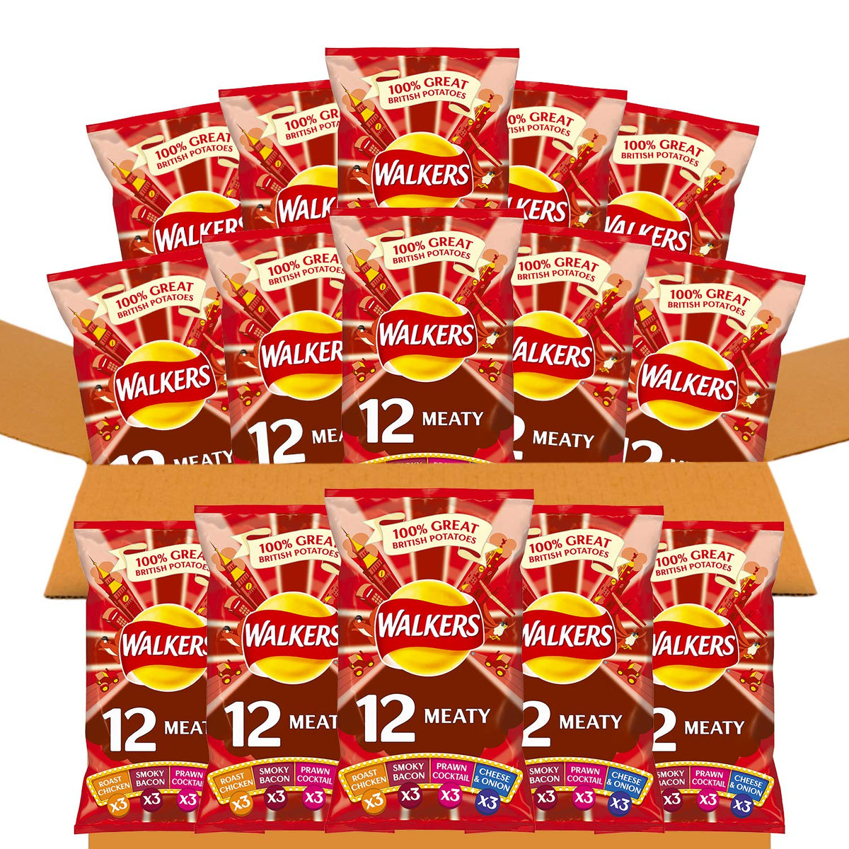 Walkers Baked Snacks Sea Salt 6 x 22g