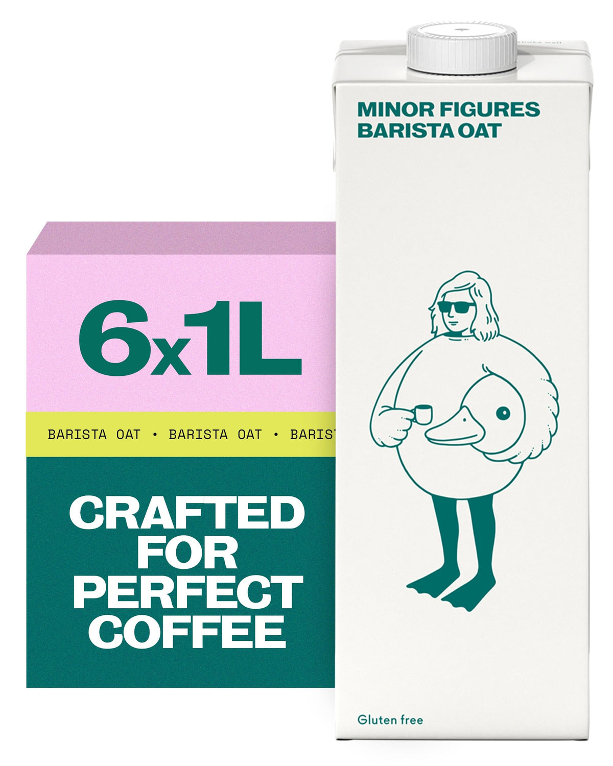 Minor Figures Barista Oat (Organic) – Perfect for Smooth, Silky Coffees – Vegan – Non-Dairy – Shelf-Stable – 1L x 6 Cartons