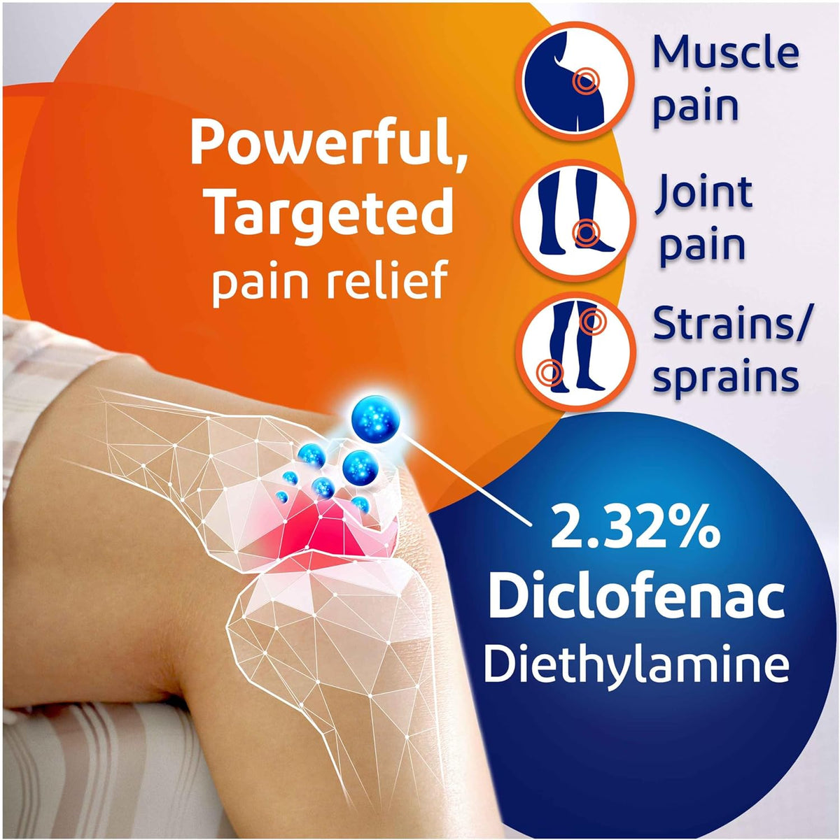 Voltarol Joint & Back Pain Relief Gel, Max Strength Diclofenac, 50 g