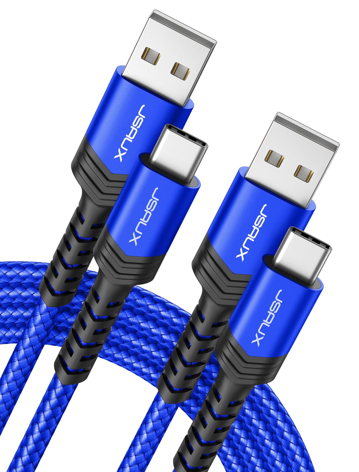 JSAUX USB C Cable for iPhone 18 Pro Carplay, Samsung Galaxy, 2m 2-Pack, Red