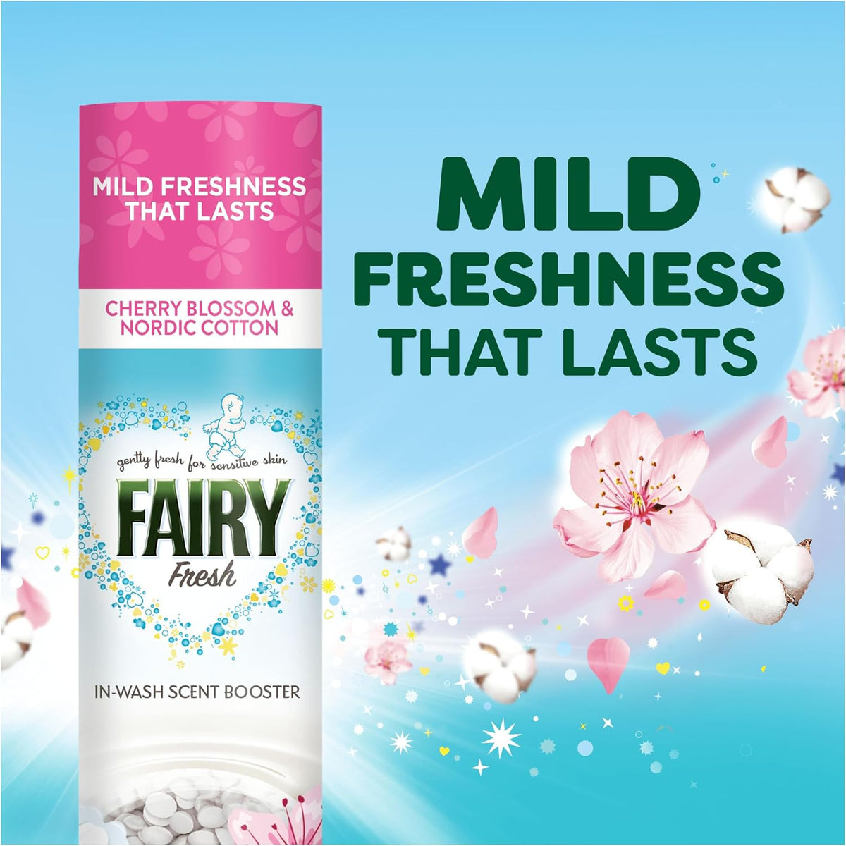 Fairy In-Wash Scent Booster, 6 x 155g, Cherry Blossom & Nordic Cotton