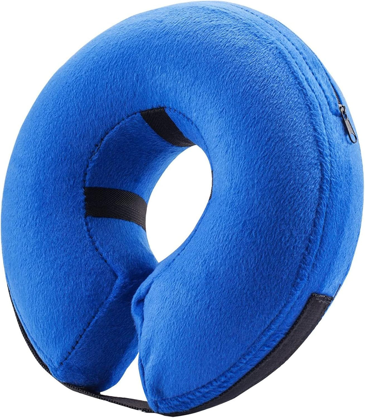 BENCMATE Protective Inflatable Collar for Dogs and Cats - Soft Pet Dog Cone Recovery Collar Does Not Block Vision E-Collar Blue-L