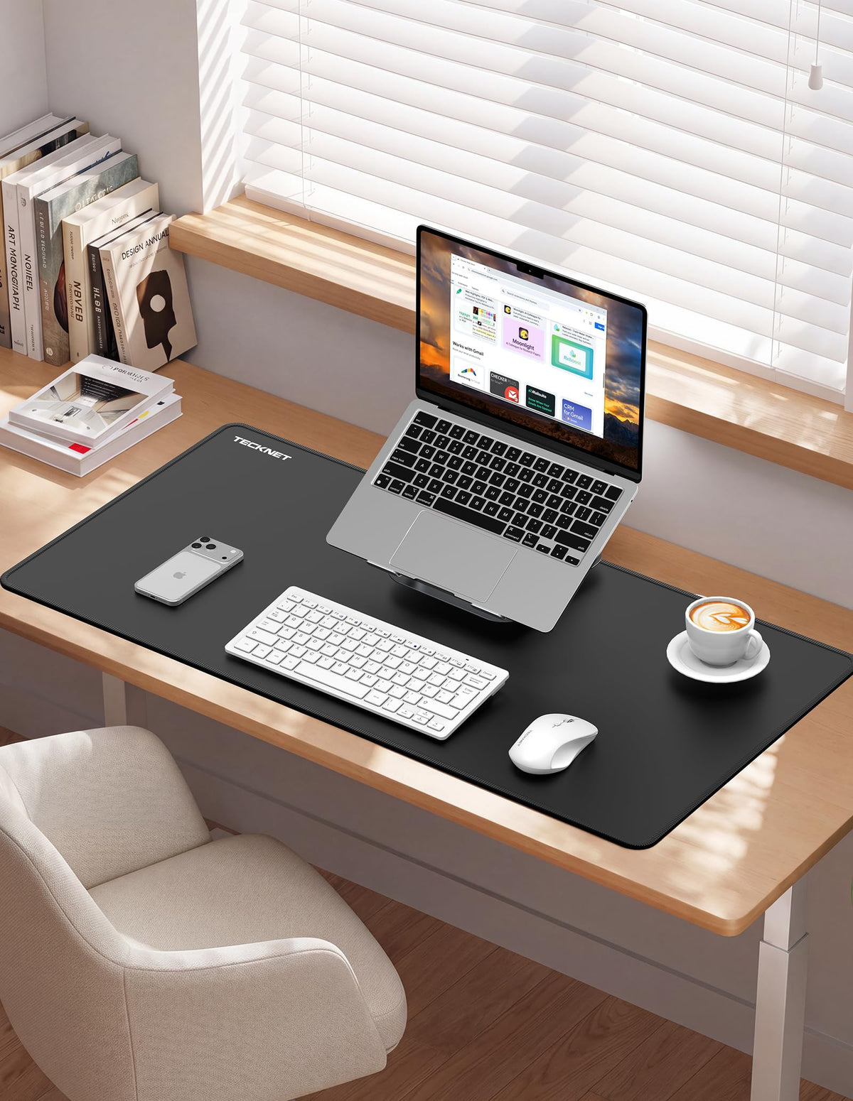 TECKNET Gaming Mouse Mat, 900x400x3mm Large Mouse Pad - Black