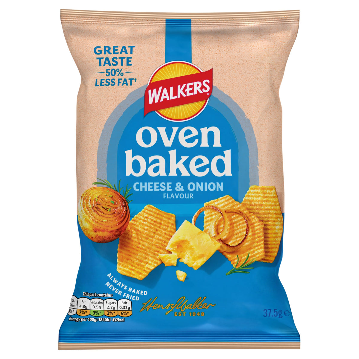 Walkers Baked Snacks Sea Salt 6 x 22g