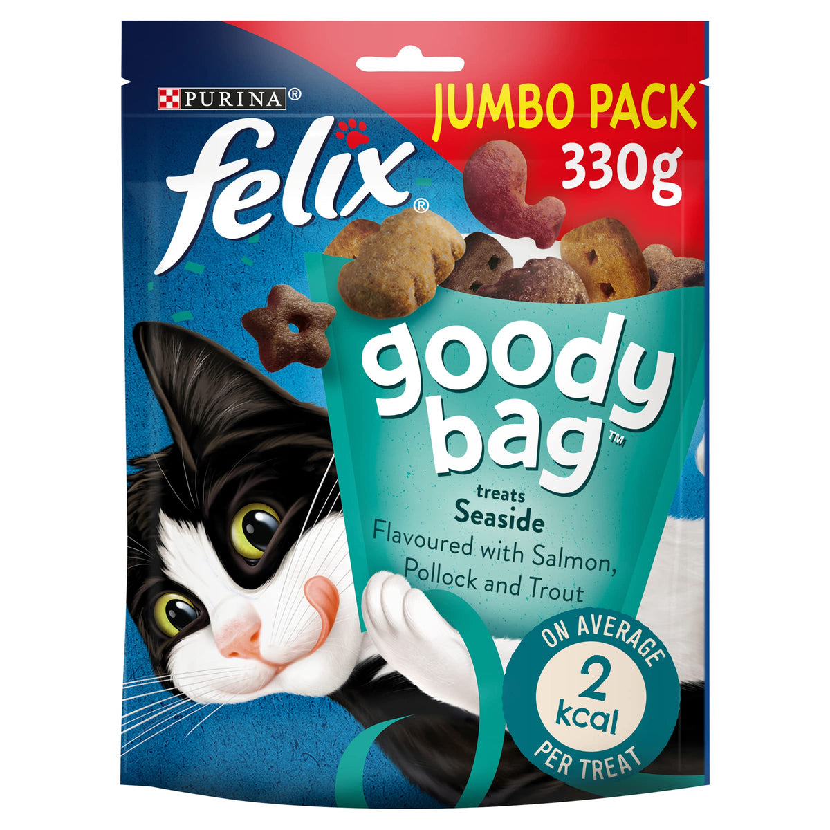 FELIX Tasty Shreds Adult Wet Cat Food Mixed Selection in Gravy Chicken, Beef, Tuna, Salmon 40 x 80g Pouches