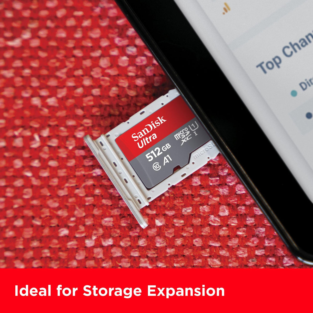 SANDISK Ultra micro SD Card + Adapter 256GB, Up to 150MB/s Read Speeds