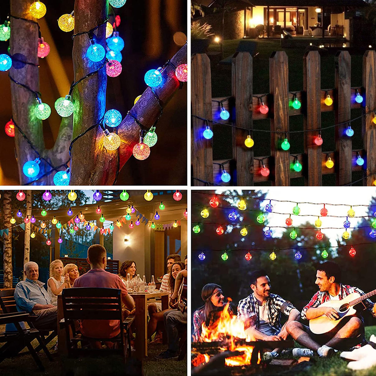 Lezonic Solar String Lights Outdoor, 50LED 7M/23Ft Solar Fairy Lights