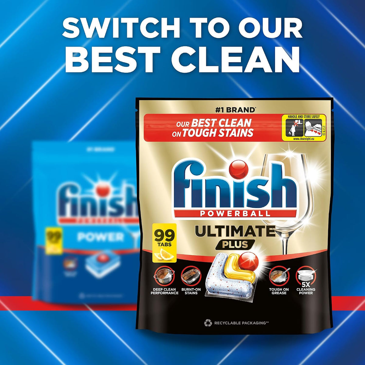Finish Power All in One, Dishwasher Tablets, Fresh, 110