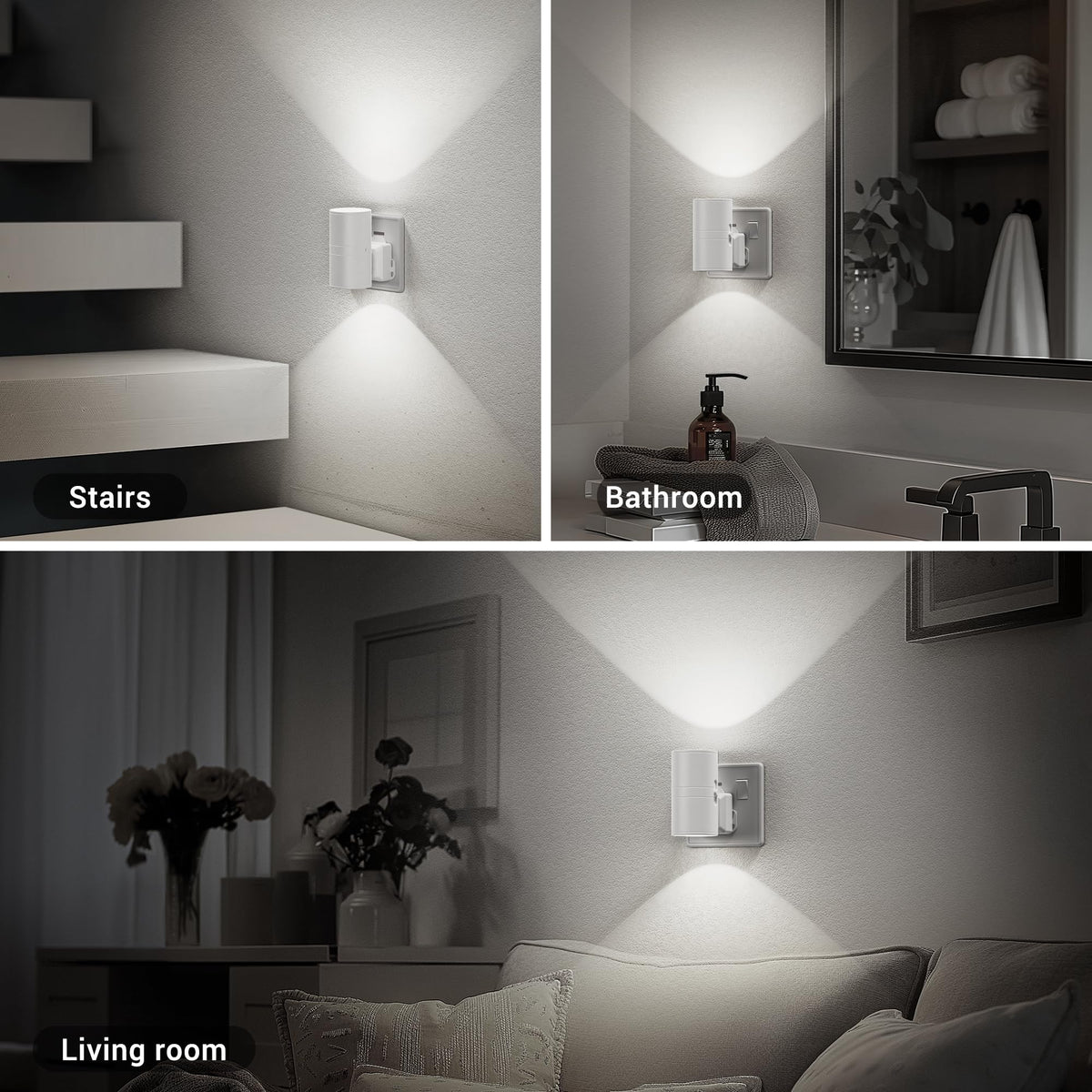 JandCase Night Light, Night Light Plug in Wall with Dusk to Dawn Sensor