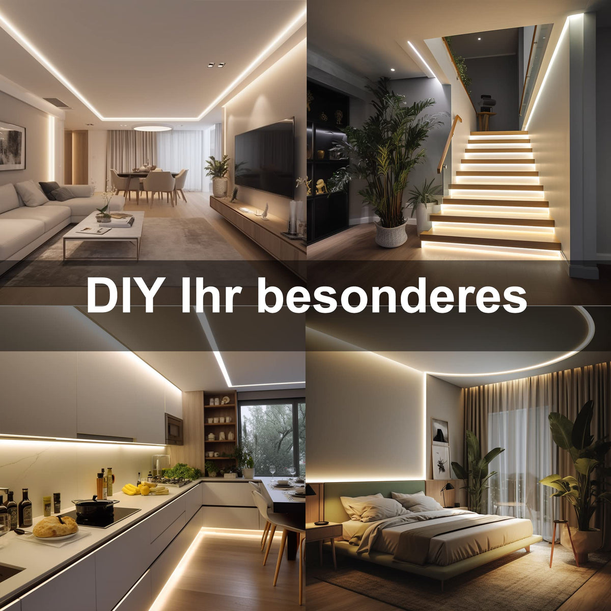 COB LED Strip 3m, 24V, Dimmable, Remote, Warm White, 2700K