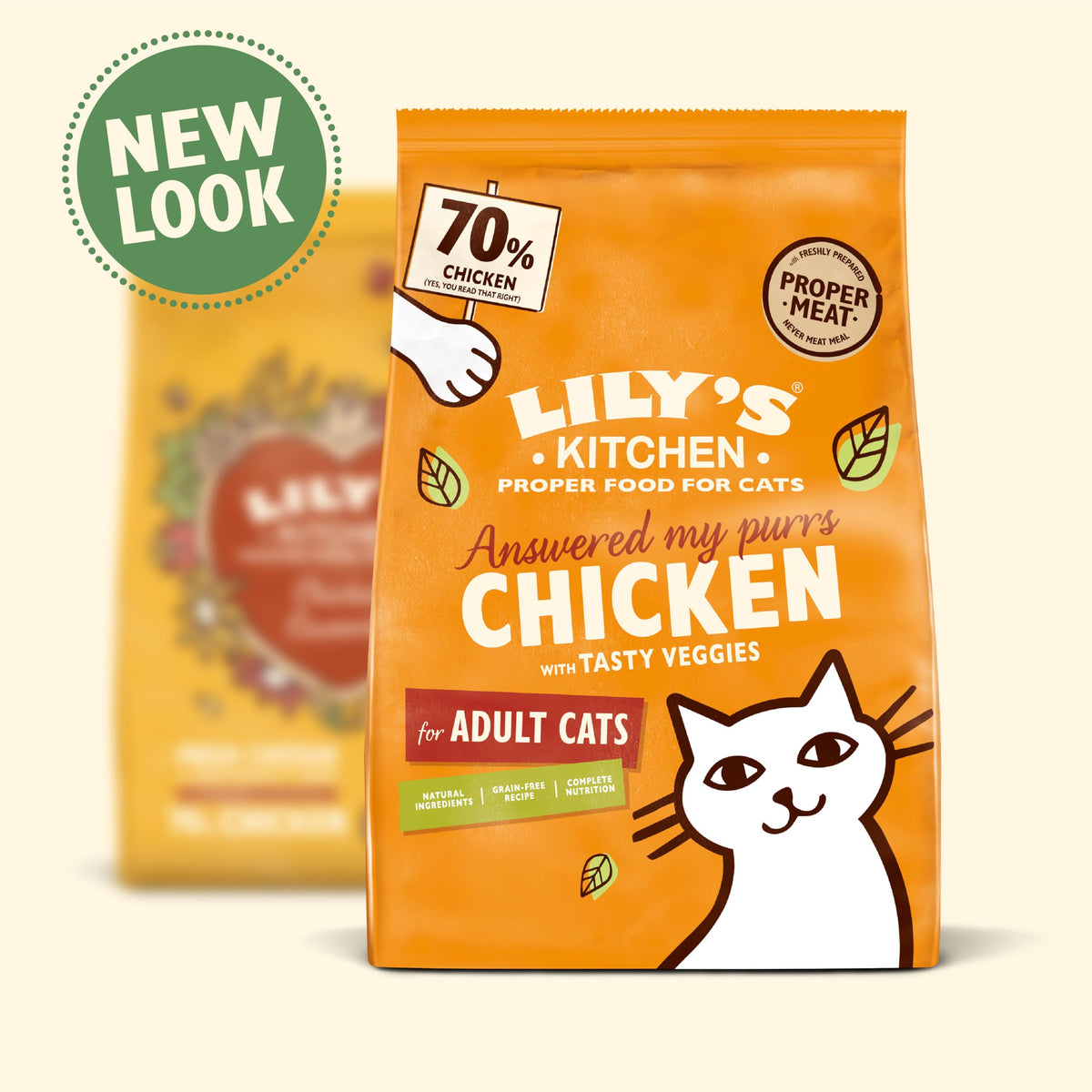 Lily’s Kitchen Chicken with Veggies, Complete, Adult Cat Dry Food (2kg), With Natural Ingredients, Grain-Free Recipe, Balanced Nutrition, Proper Kibble, Dry Cat Food Chicken
