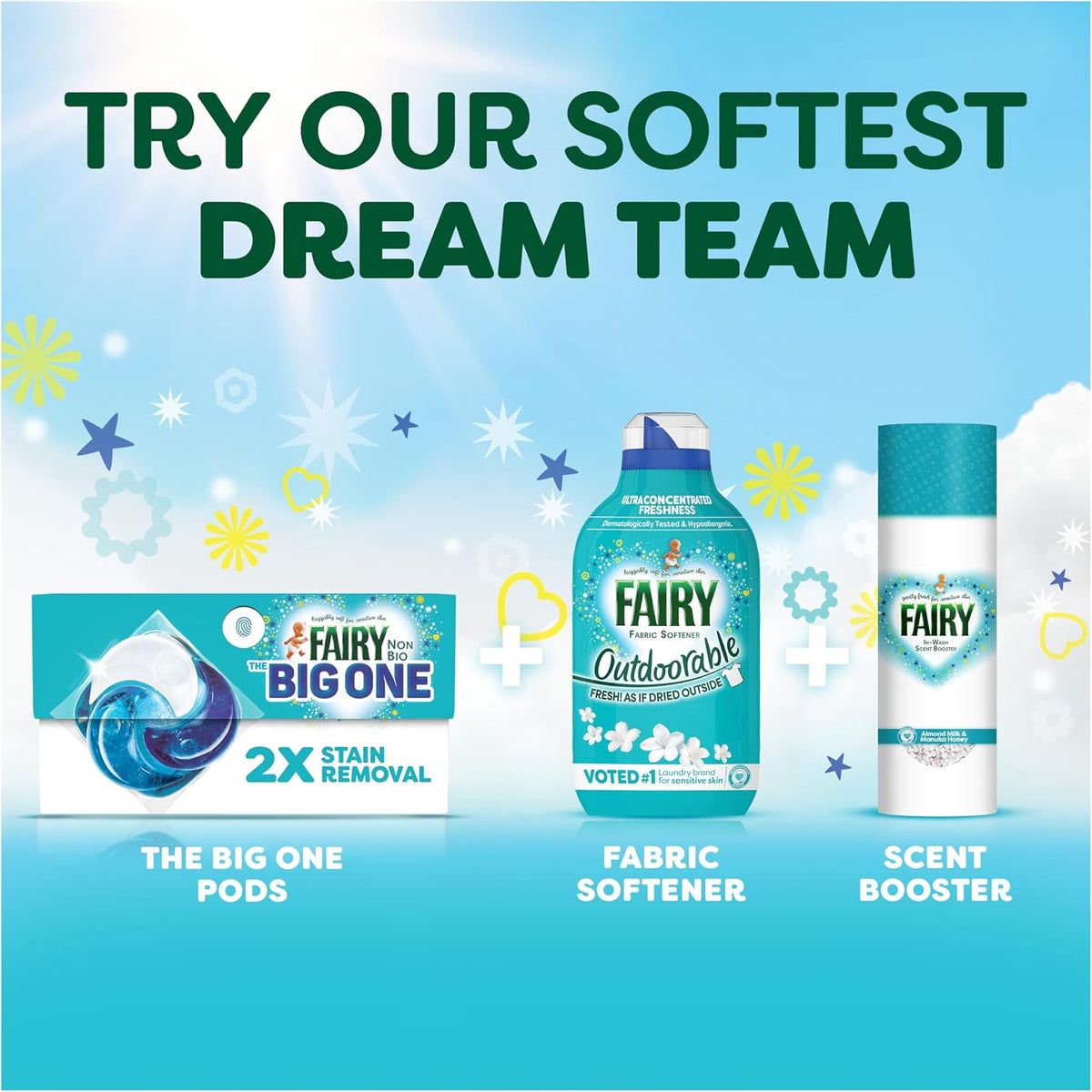 Fairy Outdoorable Fabric Softener, 1.47L, 105 Washes, First Day of Spring