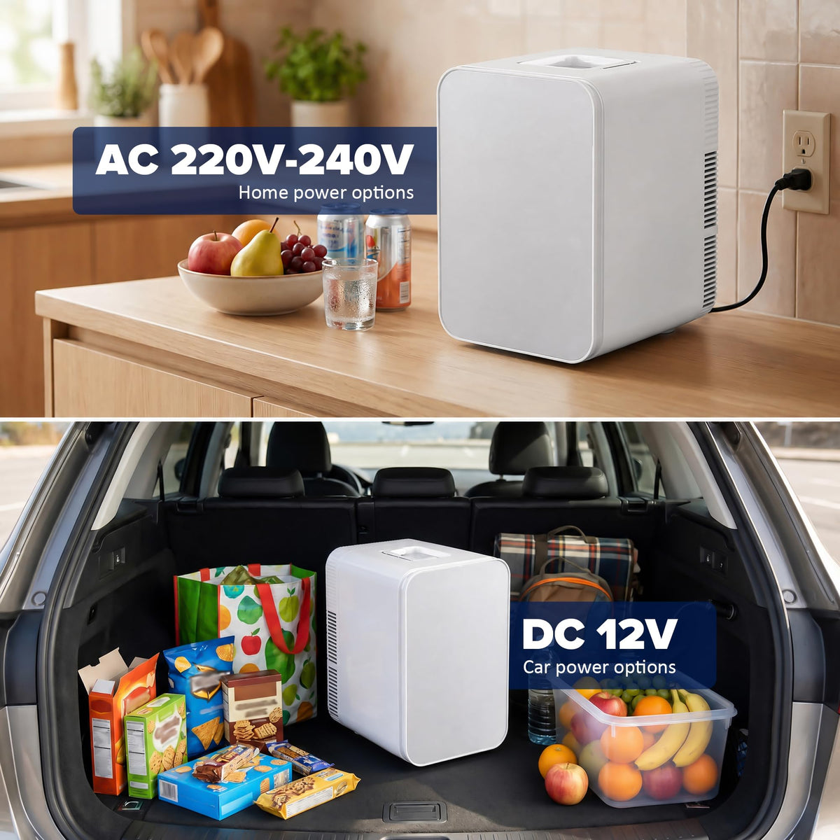 25L Mini Fridge, 30 Cans Portable Cooler & Warmer Small Fridge