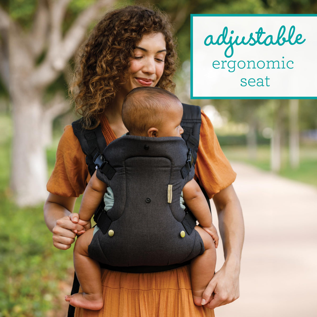 Infantino Flip Advanced 4-in-1 Baby Carrier - Ergonomic, Convertible, Face-in and Face-Out Front and Back Baby Carrier for Newborn to Toddler 3,6-14,5kg, Grey