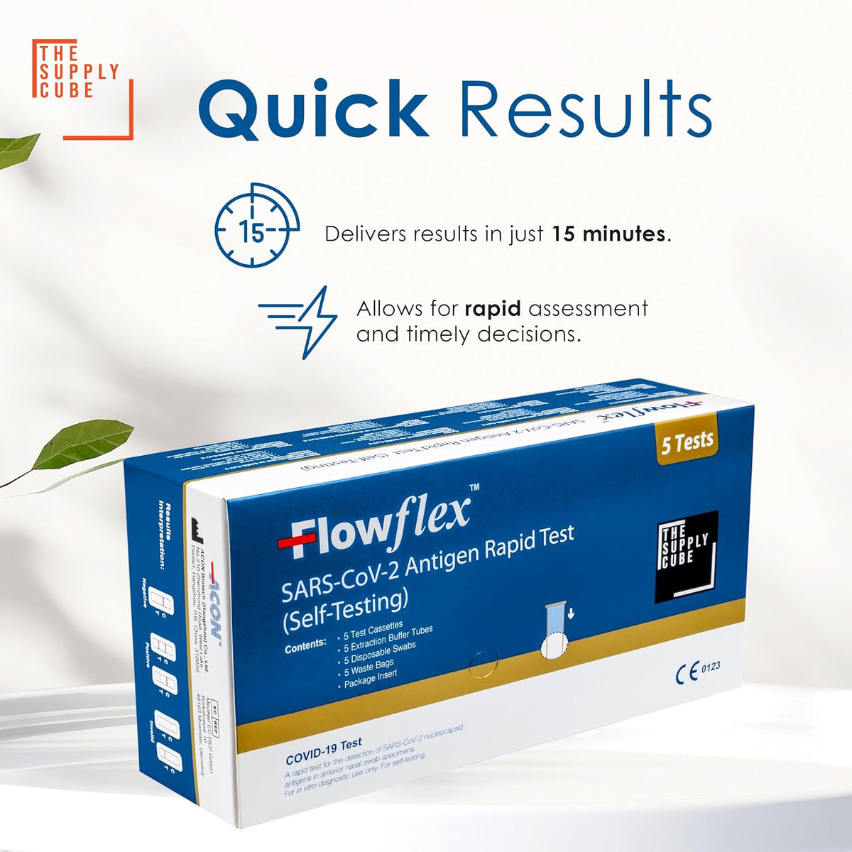 10 Pack Flowflex COVID-19 Rapid Test Kit - Easy to Use Self Testing Antigen Covid Test Kit - One Step Test for Sars-CoV-2 - Quick at Home Testing - Covid Lateral Flow (Not for Travel)