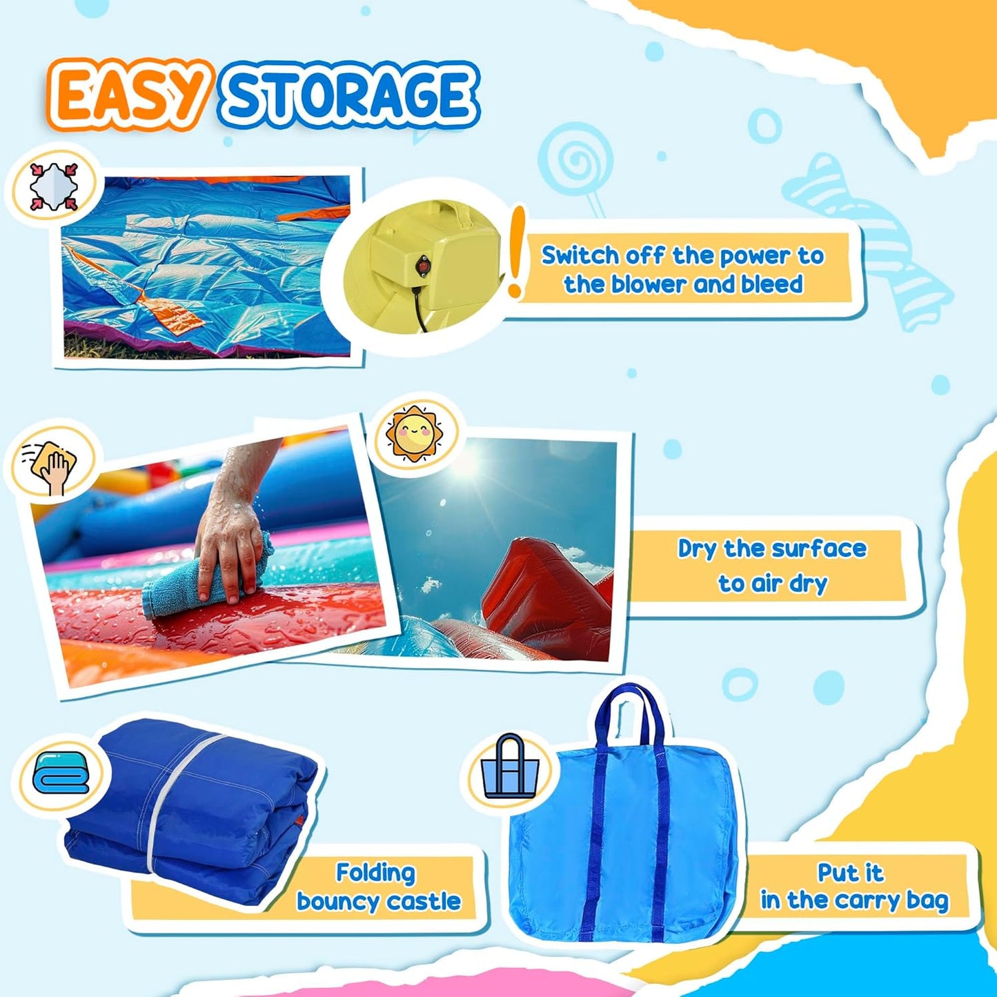 Outsunny 3-in-1 Octopus Inflatable Bouncy Castle with Water Slide, Pool & Sprayers — Ages 3-8
