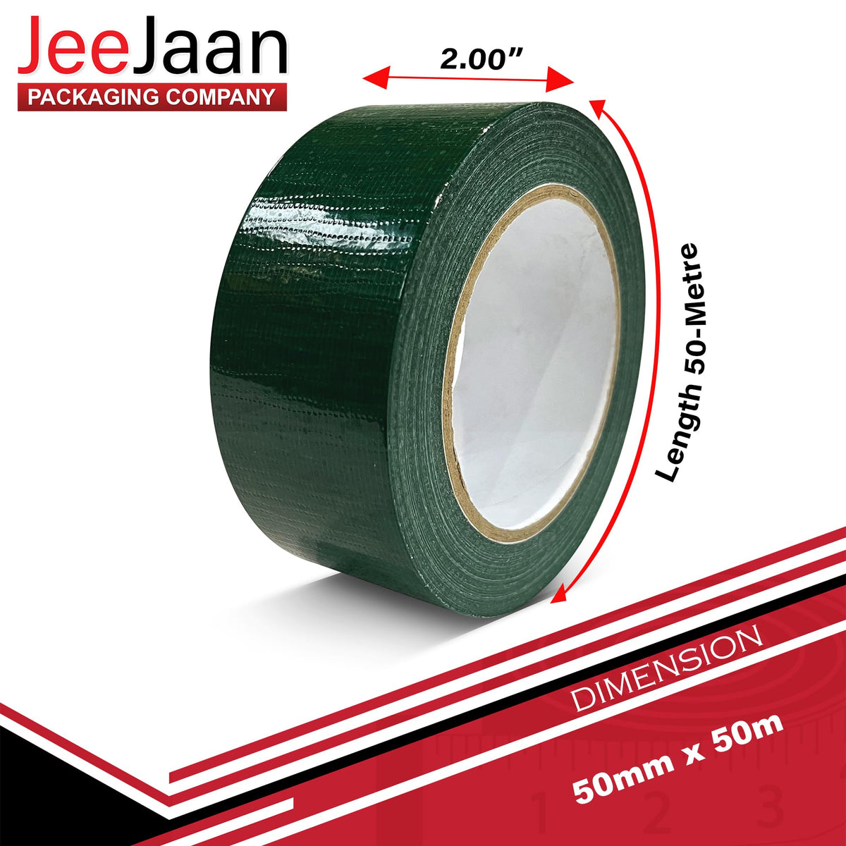 JeeJaan® 3 Rolls of Yellow Duct Tape 50mm x 50m Heavy Duty Waterproof Gaffa Tape for Electrical Plumbing Use Strong Adhesive Durable Ideal for Sealing Fixing and Wrapping Projects