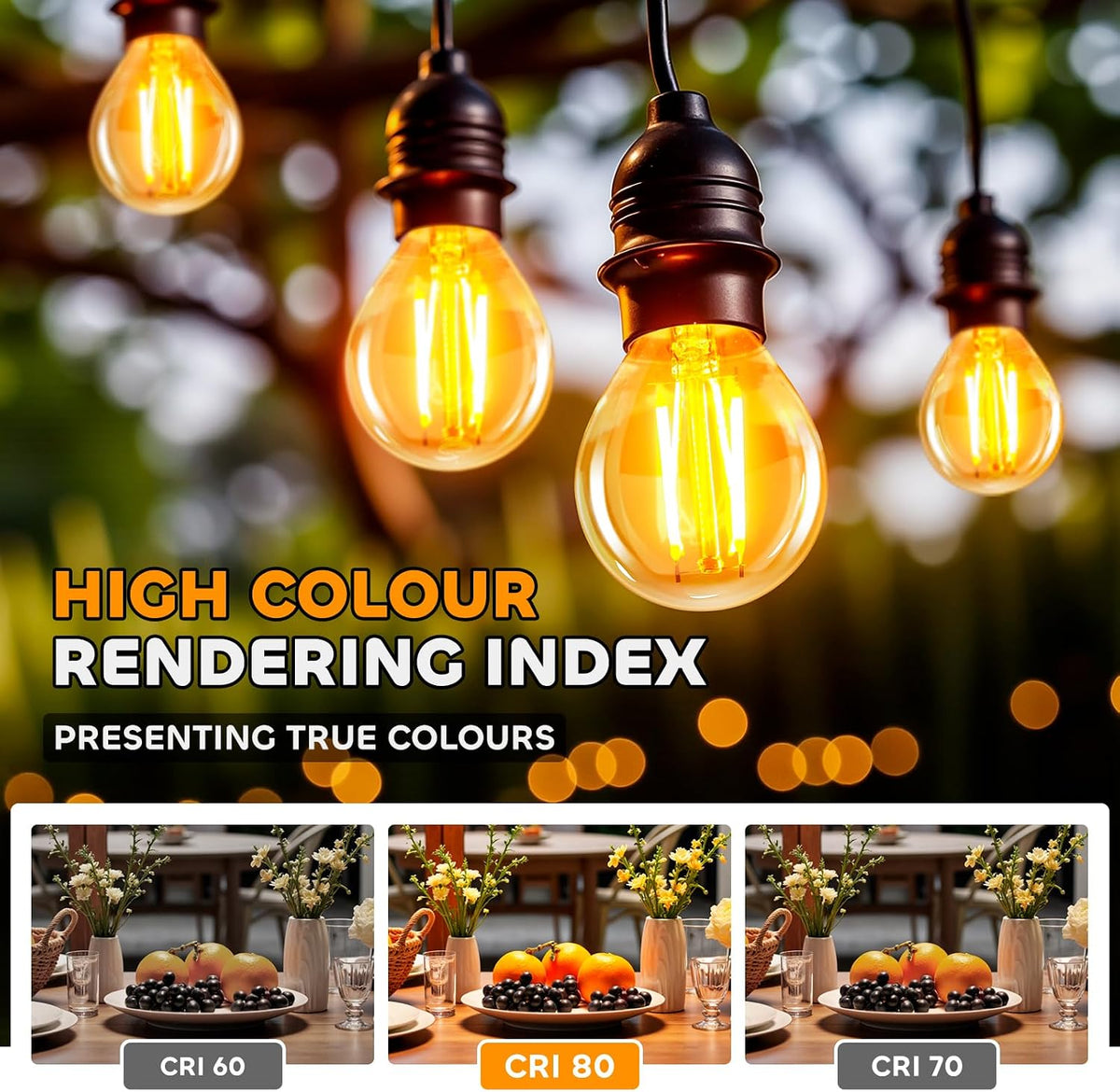 Vintage Light Bulb E14 Edison Screw Bulb, 4W LED Filament Equivalent 40 Watt, Antique Style Retro Amber Glass 2200K Warm White, 400LM, AC 220V, Non-dimmable, Mini G45 Golf Ball Bulbs, 6 Packs